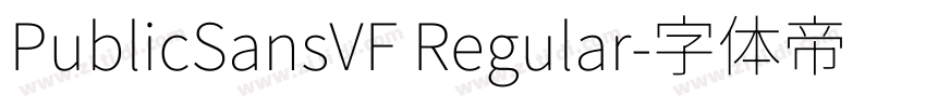 PublicSansVF Regular字体转换
